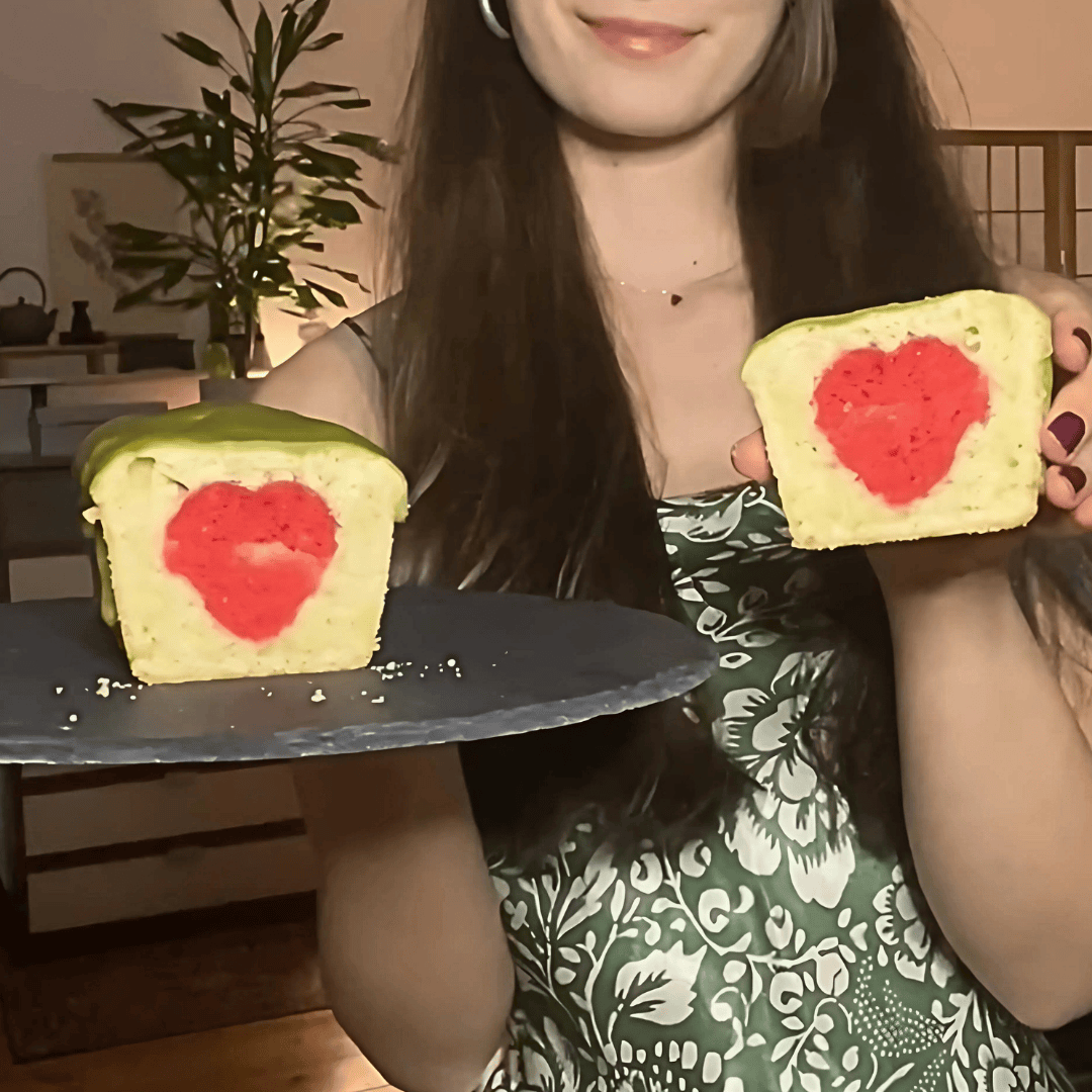 Yuzu Herz Kuchen mit Matcha Schokoladen Guss🍋♥️