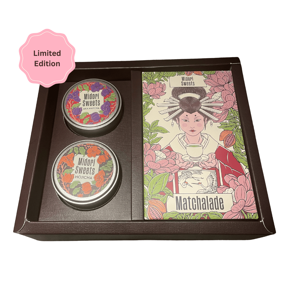 Geschenkbox - 3 Matcha Tafeln & 2 Tees